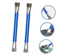 Tofficu 2 pièces Brosse de Nettoyage Antistatique Double Tête pour Carte Mère Électronique Outil ESD Sécurisé pour Nettoyage Précis des Composants Mobiles Lot de Bleu