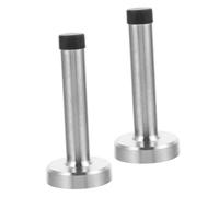 Tofficu 2 Pièces Butée de Porte Murale Acier Inoxydable Brossé avec Embout Caoutchouc Protection Murale Silencieuse Lot de Butoirs Extra Longs pour Portes
