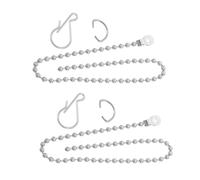Tofficu 2 Pièces Chaîne de Remplacement pour Clapet de Acier Inoxydable Lot de Accessoire Étanche et à Usure pour Mécanisme de Chasse Eau