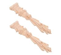 Tofficu 2 pièces Décoration Darmoire Sculpté Non Peint Appliques Forme de Colonne pour Meubles et Murs Style Européen Vintage
