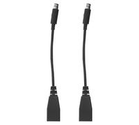 Tofficu 2 Pièces Kit de Câble d'alimentation en PVC Noir Cordon Adaptateur pour Console, Compatible Plug and Play, pour Bureau et Voyage