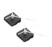 Tofficu 2 Pièces Kit de Mécanisme Horloge Quartz Aiguilles Noires, Design Inversé, Compatible Flexible pour Réparation et Décoration Créative