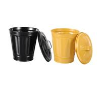 Tofficu 2 pièces Lot de Poubelles de Table avec Couvercle Corbeille de Bureau Compacte pour Chambre et Bureau Capacité Spacieuse et Anti-odeur pour Garçon Fille et Usage Quotidien