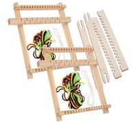 Tofficu 2 pièces Métier à Tisser Compact DIY pour Garçon Fille Petit Cadre Tissage Manuel Outil de Tissage Simple pour Créativité et Développement Intellectuel
