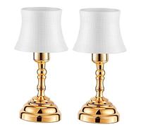 Tofficu 2 pièces Miniature LED Lamp for Mini House Decoration Realistic DIY Table Lamps for Dollhouse Accessories and Photo Props