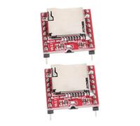 Tofficu 2 Pièces Module Lecteur Mp3 Mini Open Source Dfplayer, Lecture Locale, Lecteur USB Intégré, Carte, Volume Réglable, Plastique Rouge, pour Salles de t Projets Audio