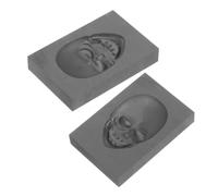 Tofficu 2 Pièces Moulages Graphite Haute Densité pour Bijoux Moulage Chaleur pour Fusion Cuivre Métaux