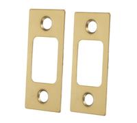 Tofficu 2 pièces Plaque de Gâche Acier Inoxydable pour Pêne Dormant Guide de Verrouillage Angle Lot de Adaptée Aux Portes Renfort Serrure Fiable pour Maison et Bureau