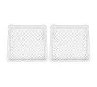 Tofficu 2 Pièces Plateau de Conservation des Aliments Blanc en Plastique Empilable pour Congélateur, Panier à Mailles Polyvalent Structure Empilable, Stockage de Fruits de Mer et Viandes