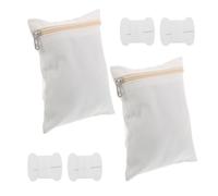 Tofficu 2 Pièces Pochette Cousue Blanche pour Manteau avec Poche Zippée Dissimulée, Accessoire Pratique en Toile et Fil, pour Manteaux d'automne et Hiver
