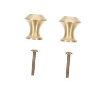 Tofficu 2 Pièces Poignée de Meuble Laiton Doré Bouton de Tiroir Design Classique pour Armoire Commode Placard Poignée de Meuble Rétro Robuste et Couleur Aléatoire