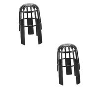 Tofficu 2 pièces Protection Gouttière Filet Plastique Noir Filtre pour Tuyau de Descente Garde Débris et Débordements Installation Facile sans Outil
