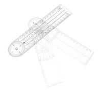 Tofficu 2 Pièces Règle Médicale Pratique Transparent Goniomètre Angle Compact pour Thérapie Orthopédique Mesure Facile et Précise des Angles Accessoire pour Kinésithérapeutes et Étudiants