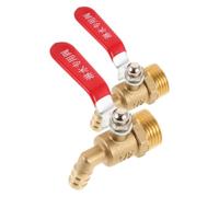 Tofficu 2 Pièces Robinet à Boisseau Sphérique Mini-vanne 1/2 Cuivre Or | Vanne Pneumatique, Raccords de Tuyauterie, Étanchéité Renforcée, Bec Coudé, Embout pour Plomberie