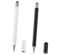 Tofficu 2 Pièces Stylet Capacitif Double Tête pour Écrans Tactiles de Noir et Blanc Haute et Précision pour Téléphones et