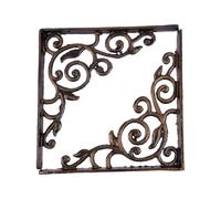 Tofficu 2 pièces Support Étagère Mural Fer Doré Équerres Robustes avec Fixation à Percer Charge Lourde Anti-rouille pour Maison et Magasin Support Console pour Meubles et Étagères