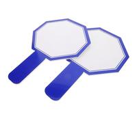 Tofficu 2 pièces Tableau Blanc Portatif Double Face Effaçable à Sec Panneaux de Réponse Manuels pour Éducation et Compétitions Tableau à Main Réutilisable pour Écriture et Score Classe