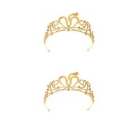 Tofficu 2 Pièces Tiare de Mariage en Alliage Or Serpent, Coiffe Élégante pour Mariée, Artisanat Raffiné et Beauté Polyvalente pour Mariage ou Fête D'anniversaire