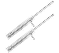 Tofficu 2 Pièces Verrou de Porte Acier Inoxydable Targette Robuste pour Portail Jardin Serrure à Coulisse pour Porte Intérieure et Extérieure Montage Surface Résistance à Usure