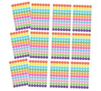 Tofficu 20 feuilles Lot de Étiquettes Rondes Autocollantes Colorées Pastilles Adhésives Multicolores pour Codage Organisation et Scellement Maison et École