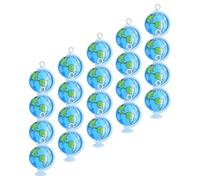 Tofficu 20 Pièces Breloques Bijoux Globe en Résine Résistantes la Décoloration, Pendentif Élégant pour Collier Femme, Accessoire Polyvalent pour Valise ou Voyage