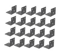 Tofficu 20 pièces Équerres Acier Inoxydable Forme Renforcées pour Meubles Support Connecteur Angle pour Étagères et Chaises
