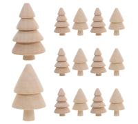 Tofficu 20 Pièces Sapins Non Peints pour Décoration DIY Créative de Noël Figurines Artisanales pour Bureau Étagère et Maison
