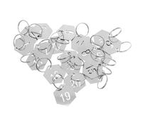Tofficu 20 Pièces Stainless Steel Numbered Key Rings With Hexagonal Tags For Locker Identification And Organization In Schools Offices Hotels