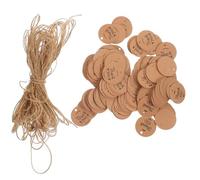 Tofficu 200 pièces Étiquettes Rondes Papier Kraft pour Ficelle Naturelles pour Mariage Bricolage et Décoration Étiquettes Remerciement et Écologiques