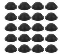 Tofficu 20pcs Repose-Pieds Ronds en Plastique Noir pour Valise et Paquet de Voyage, Protection Stable, Accessoires Minimalistes pour Usage en Déplacement