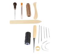Tofficu 21 Pièces Kit de Reliure pour Débutants Fil Ciré Lin Aiguilles à Grand Chas Plioir Os et Poinçon Ergonomique Complet pour Reliure DIY et Projets Artisanaux