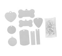 Tofficu 24 pièces Étiquettes Acier Inoxydable Vierges pour Animaux Pendentifs Identification Robustes pour Chiens et Chats Accessoires DIY Charms Bijoux