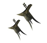 Tofficu 2pcs Coupe Bronze à 3 Jambes en Alliage de Zinc Motifs Traditionnels Chinois Gravés, Style Ancien Chinois Élégant pour Festival de Communication Interculturelle