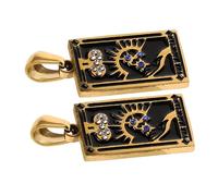 Tofficu 2pièces Pendentifs Inoxydable Charms De Tarot Ancien Pour Diy Accessoire De Collier Ou Porte-clés Durable Et Élégant Pour Création De Bijoux Personnalisés