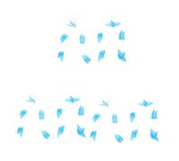 Tofficu 3 Cordes Origami Papier Étanche Guirlande Suspendue Prête à Emploi Décoration Légère et Artistique pour Mariage Fête Plein Air Accessoire Photo