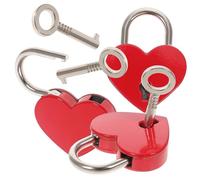 Tofficu 3 Ensembles Lot de Mini Cadenas Cœur de Zinc avec Clé Petits Cadenas pour Valise Boîte de Rangement Journal pour Couple et