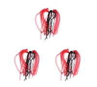 Tofficu 3 Pièces Bandeau LED Rouge à Cheveux 6 Lumières par Côté | Pp, Deux Vitesses, Clip-on, Interrupteur On/off, pour Soirées Nocturnes et Fêtes de Fin D'année Couleur Aléatoire