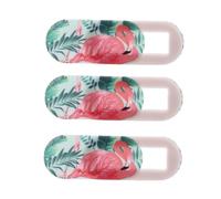 Tofficu 3 pièces Cache Caméra PC Portable Ultra Fin Motif Flamant Protection Vie Webcam pour Ordinateurs Smartphones et Autocollant Discret