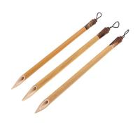 Tofficu 3 Pièces Calligraphy Dip Pen Set For Artists Handmade Bamboo Flat Tip For Traditional Arabic Writing Painting Signature And Clay Shaping Tools
