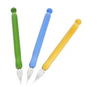 Tofficu 3 Pièces Elegant Glass Dip Pen Set Lightweight Transparent Stationery For Calligraphy Drawing Note-taking And Signature Writing Vintage Style Colored Pens