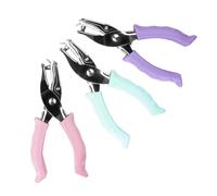 Tofficu 3 Pièces Paper Hole Puncher Single Round Punch With Ergonomic Grip Portable Manual Craft Hole Puncher For Loose-leaf Binder Notebook Cardboard And Spiral Binding