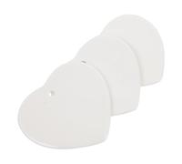 Tofficu 3 pièces Pendentifs Céramique Cœur à Suspendre pour Bricolage DIY Étiquettes à Peindre Décoration Murale et Arbre Matériel pour Création Personnalisée