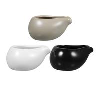Tofficu 3 PièCes Pichet à Lait En CéRamique, Distributeur De Lait Vintage, Tasse à Jus Pour Restaurant, Assortiment De Couleurs, 9.5 X 5 X 5 Cm