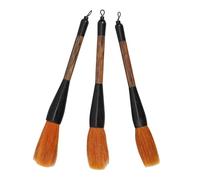 Tofficu 3 pièces Pinceaux de Calligraphie Chinoise Grand Format Ensemble de Poils de Loup pour Dessin Sumi et Peinture Traditionnelle Conception Ergonomique et Durable pour Débutants et