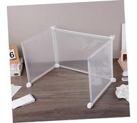 Tofficu 3 Pièces Protection Éternuements Transparent Cloison Séparatrice Stable pour Bureau Écoles Paravent Mobile Plastique
