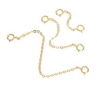 Tofficu 3 pièces Rallonges Chaînes pour Collier et Bracelet DIY Extension et Polie Couleur Classique