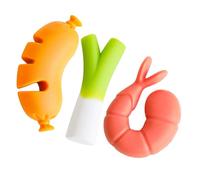 Tofficu 3 Pièces Support Lave-vaisselle de Créatif Casserole Couvercle pour Silicone Forme Saucisse et Crevette, Outil la Anti-déversement, Facile à Nettoyer et Compatible Cuisine