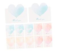 Tofficu 30 Pièces Cartes de Remerciement de Mariage Forme de Cœur Cartes Colorées pour Naissance et Anniversaire pour Petites Entreprises et Notes de Remerciement