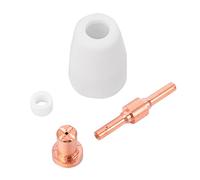 Tofficu 30 pièces Consommables pour Coupeur Plasma Électrodes et Allongées Protège et Diffuseurs Compatible Cut Matériau Durable Installation Facile