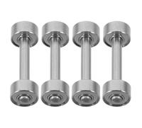 Tofficu 4 Ensembles Base de Machine à Couper le Tissu Rouleaux en Acier Carbone Argenté, Accessoires Comprenant Douille, Goupille et Vis pour Mouvement Précis Bruit